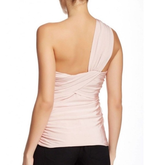 L.A.M.B. by Gwen Stefani NWT Ruched On Shoulder Top in Rose Smoke - Picture 2 of 14